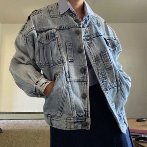 acid wash denim jacket